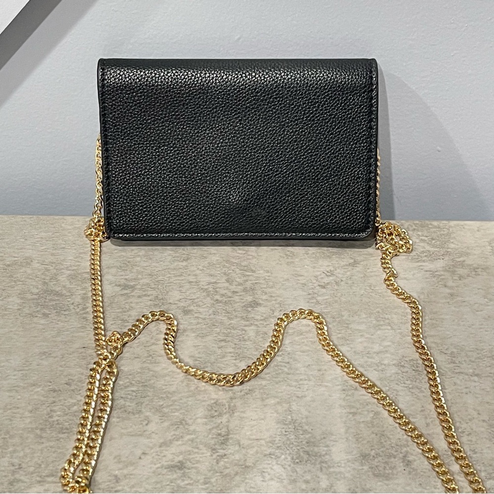 Mini Black Bag | Featuring gold accent chain